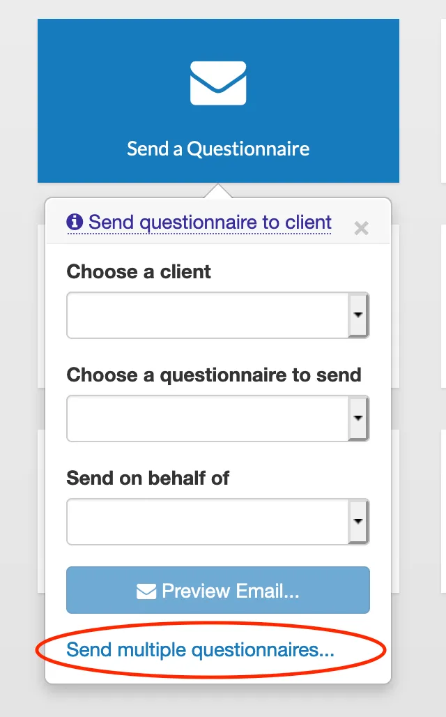 send a questionnaire